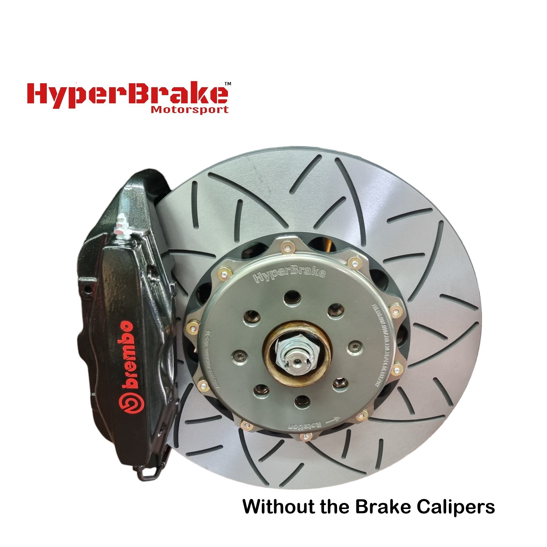 HyperBrake Motorsport Front 4pot Big Brake Kit without calipers for Lancia Delta III for Brembo calipers from Alfa Romeo 159 TBi/Renault Megane RS and 2-Piece Full Floating Brake Rotors 330x28mm